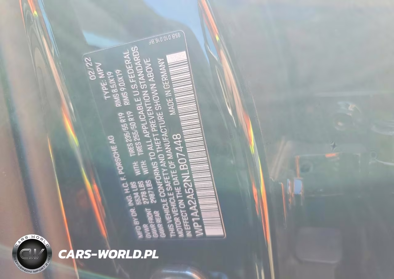 2022 Porsche Macan VIN:WP1AA2A52NLB07448 - 13
