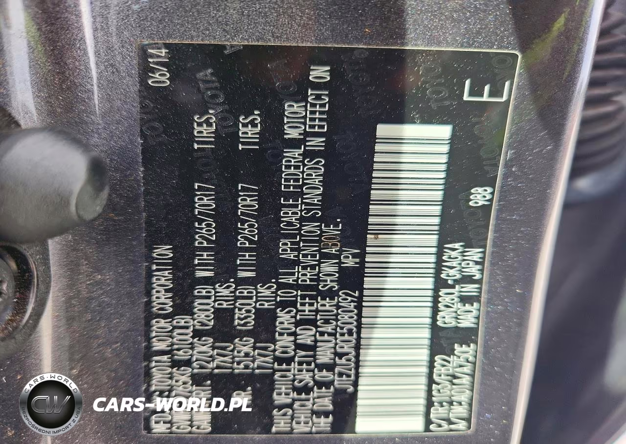 2014 Toyota 4Runner Sr5 VIN:JTEZU5JR0E5080492 - 12