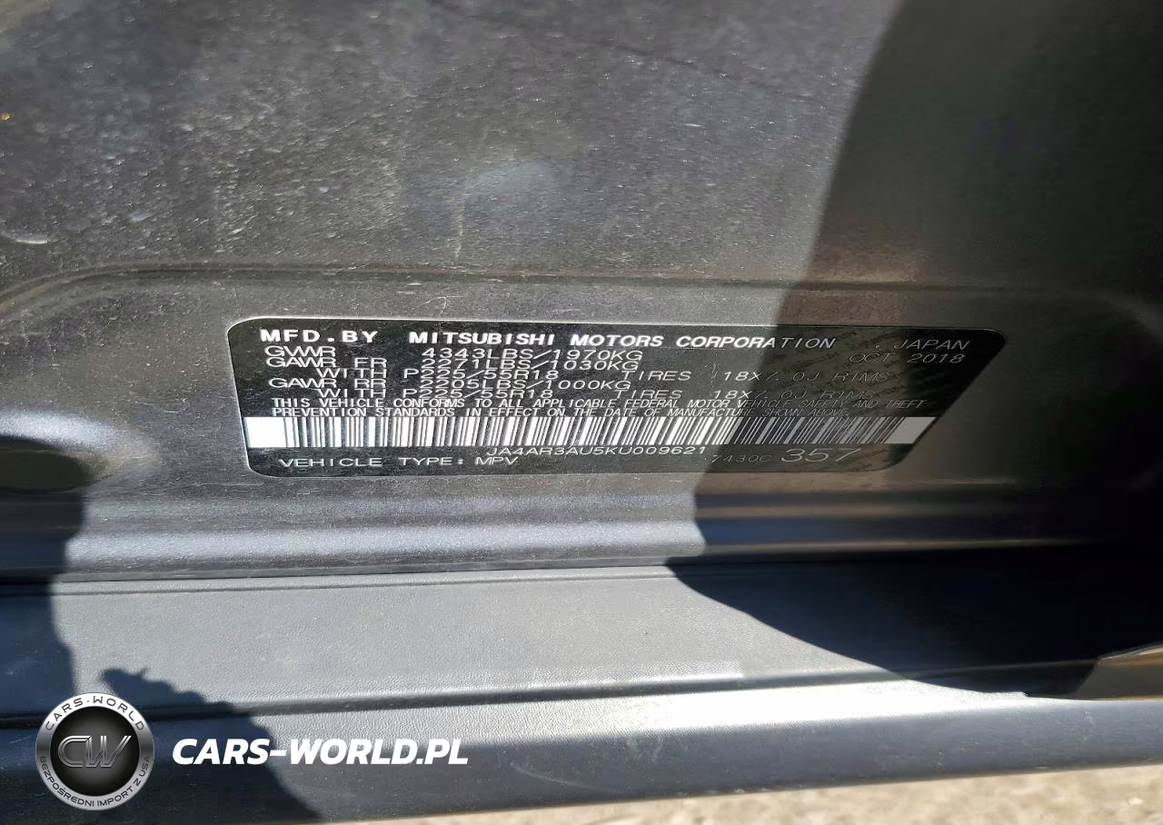 2019 Mitsubishi Outlander Sport Es VIN:JA4AR3AU5KU009621 - 13