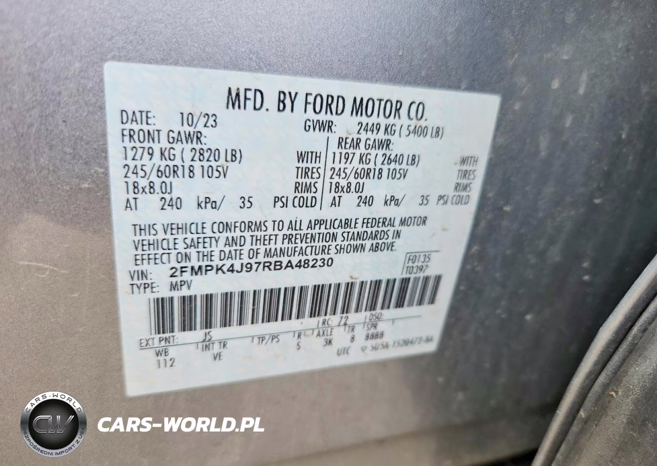 2024 Ford Edge Sel VIN:2FMPK4J97RBA48230 - 12