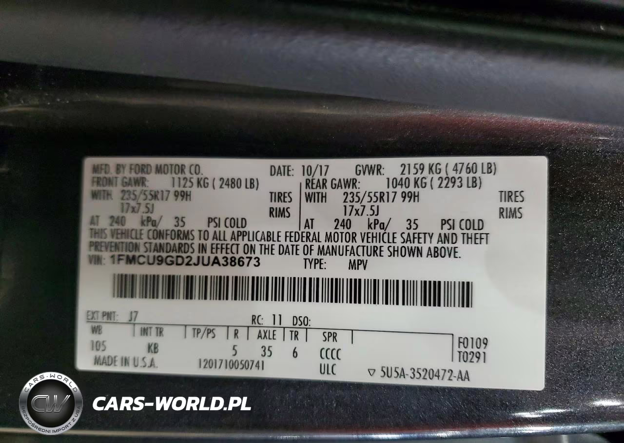 2018 Ford Escape Se VIN:1FMCU9GD2JUA38673 - 13
