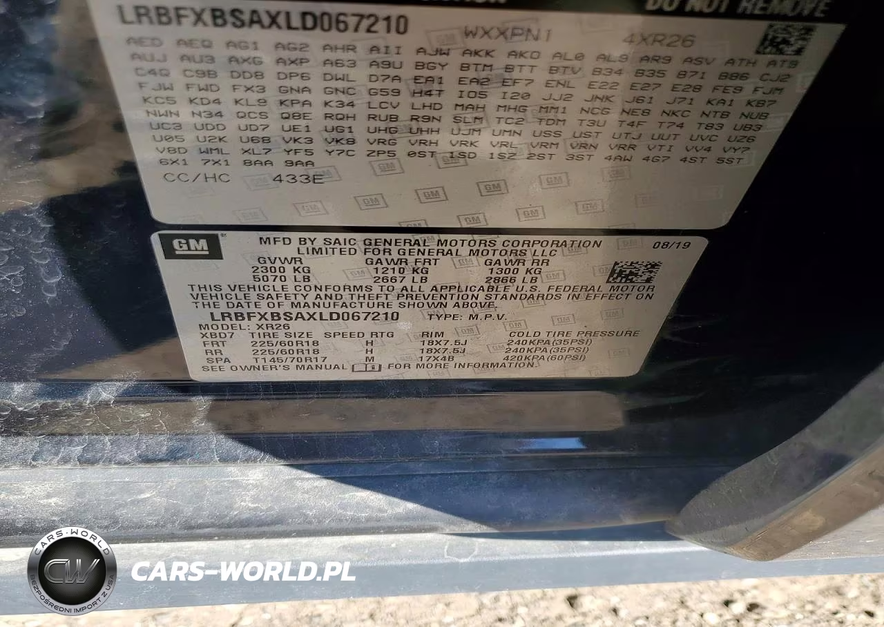 2020 Buick Envision Preferred VIN:LRBFXBSAXLD067210 - 13