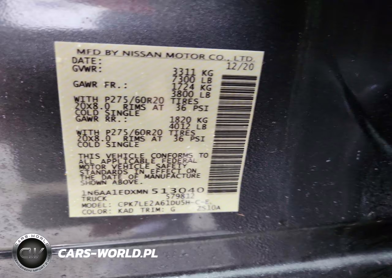 2021 Nissan Titan Sl VIN:1N6AA1EDXMN513040 - 12