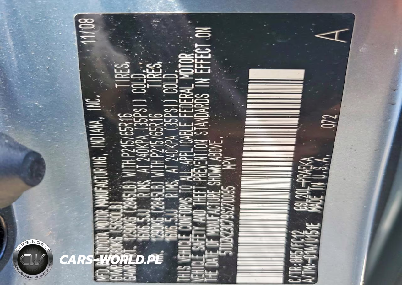 2009 Toyota Sienna Le 8-Passenger VIN:5TDZK23C79S270095 - 13