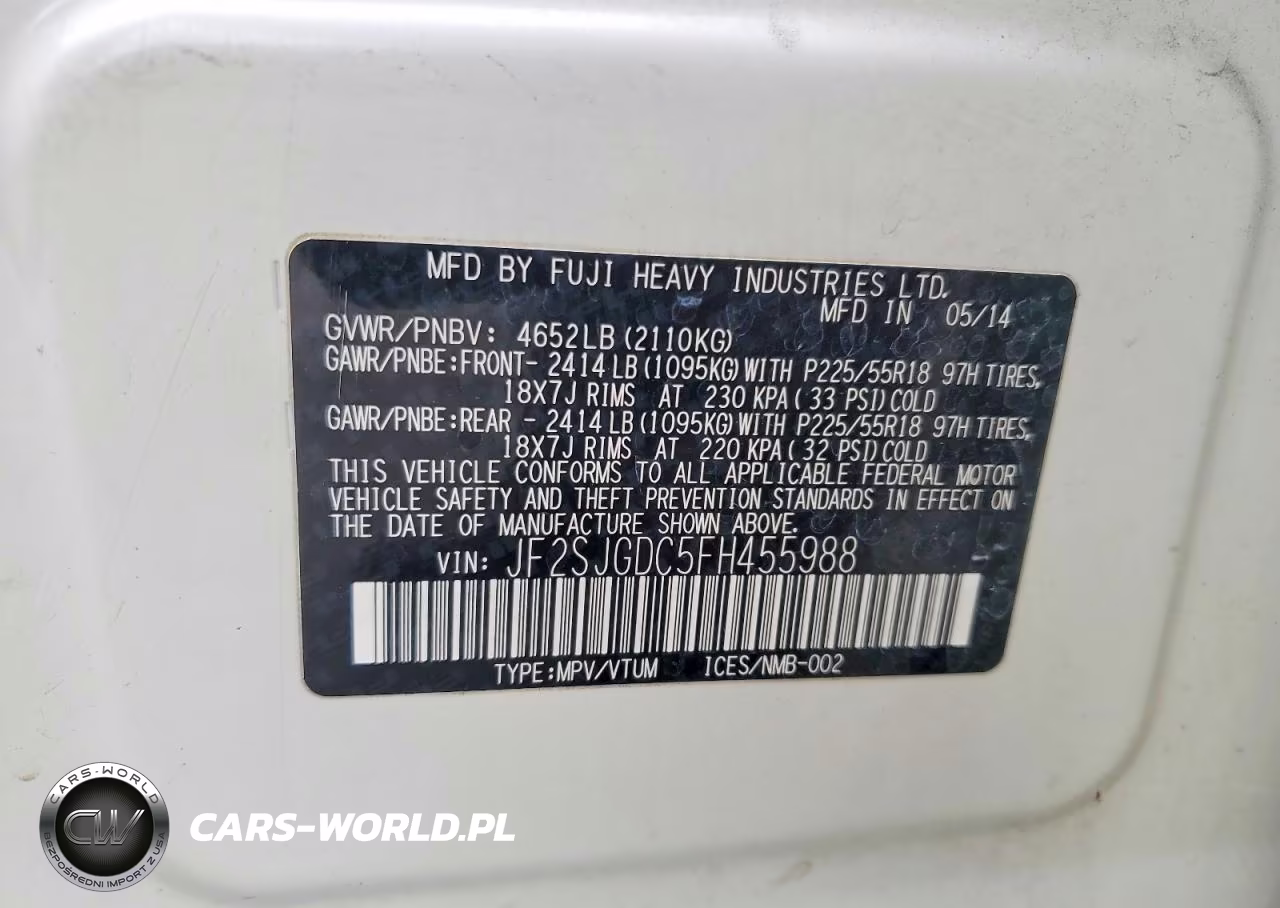 2015 Subaru Forester 2.0Xt Premium VIN:JF2SJGDC5FH455988 - 12