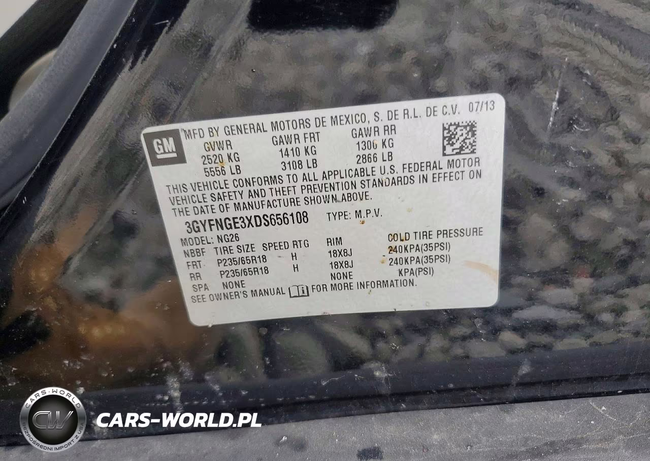 2013 Cadillac Srx Luxury Collection VIN:3GYFNGE3XDS656108 - 13