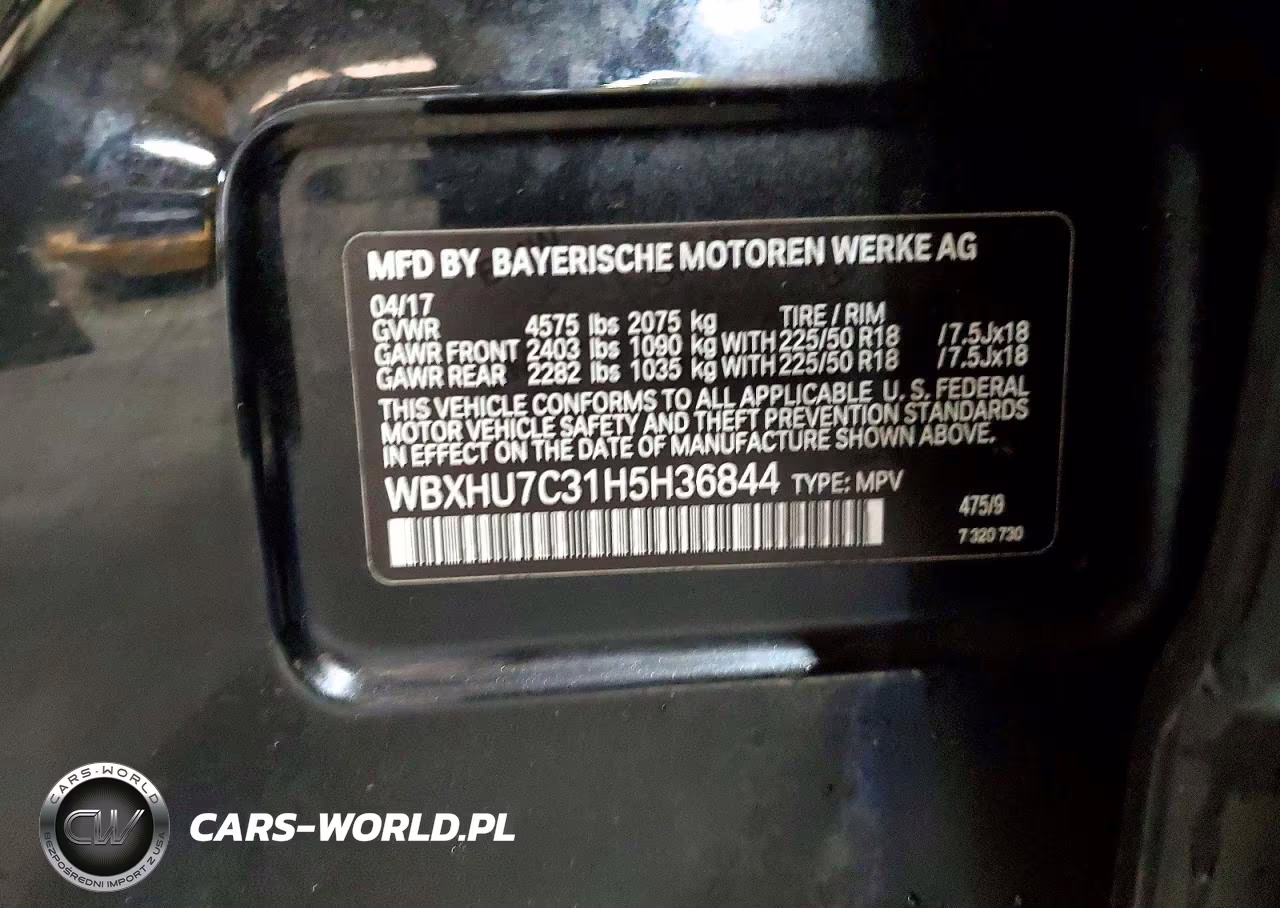 2017 BMW X1 Sdrive28I VIN:WBXHU7C31H5H36844 - 12
