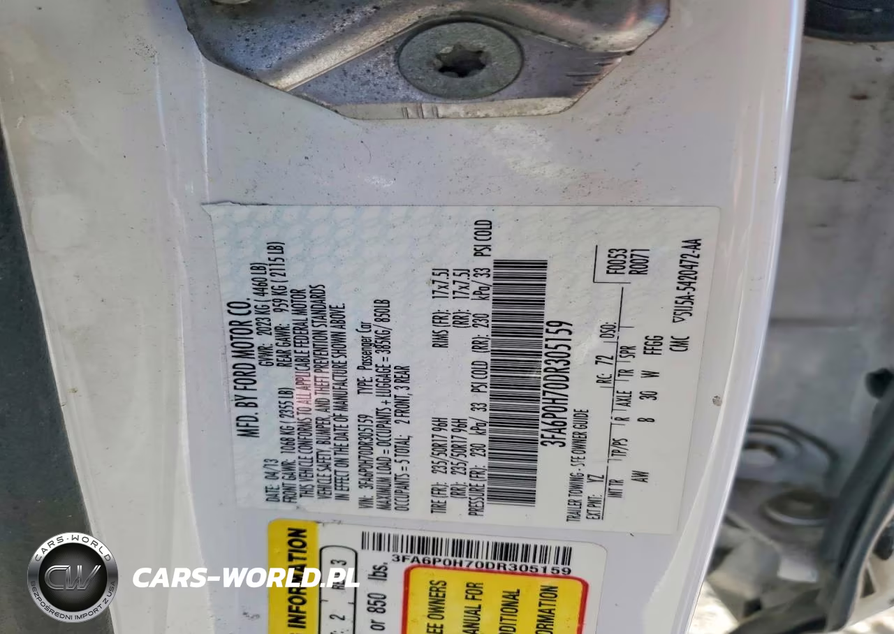 2013 Ford Fusion Se VIN:3FA6P0H70DR305159 - 13