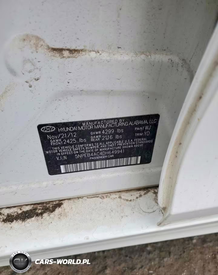 2013 Hyundai Sonata Gls VIN:5NPEB4AC4DH649941 - 12