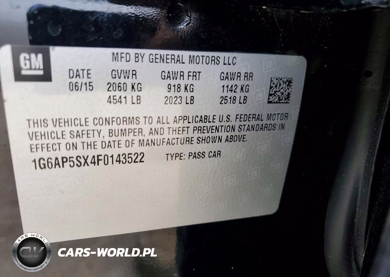 2015 Cadillac Cts VIN:1G6AP5SX4F0143522 - 12