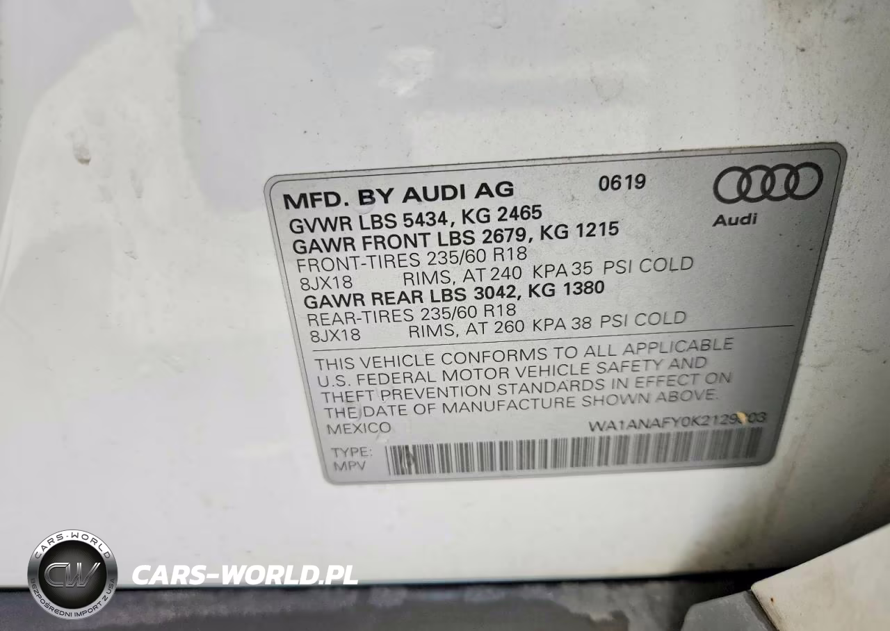 2019 Audi Q5 Premium VIN:WA1ANAFY0K2129303 - 13