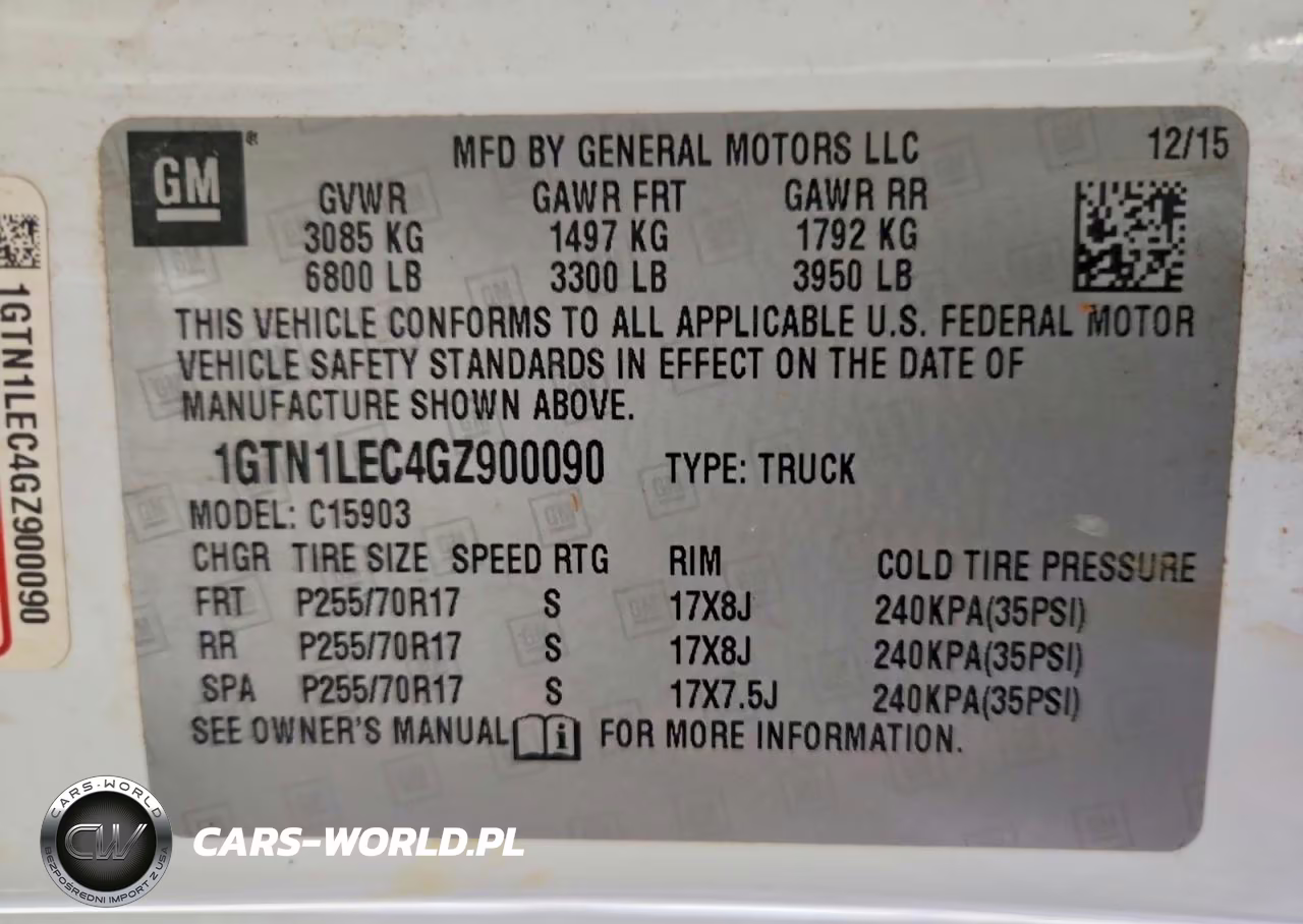 2016 GMC Sierra C1500 VIN:1GTN1LEC4GZ900090 - 12