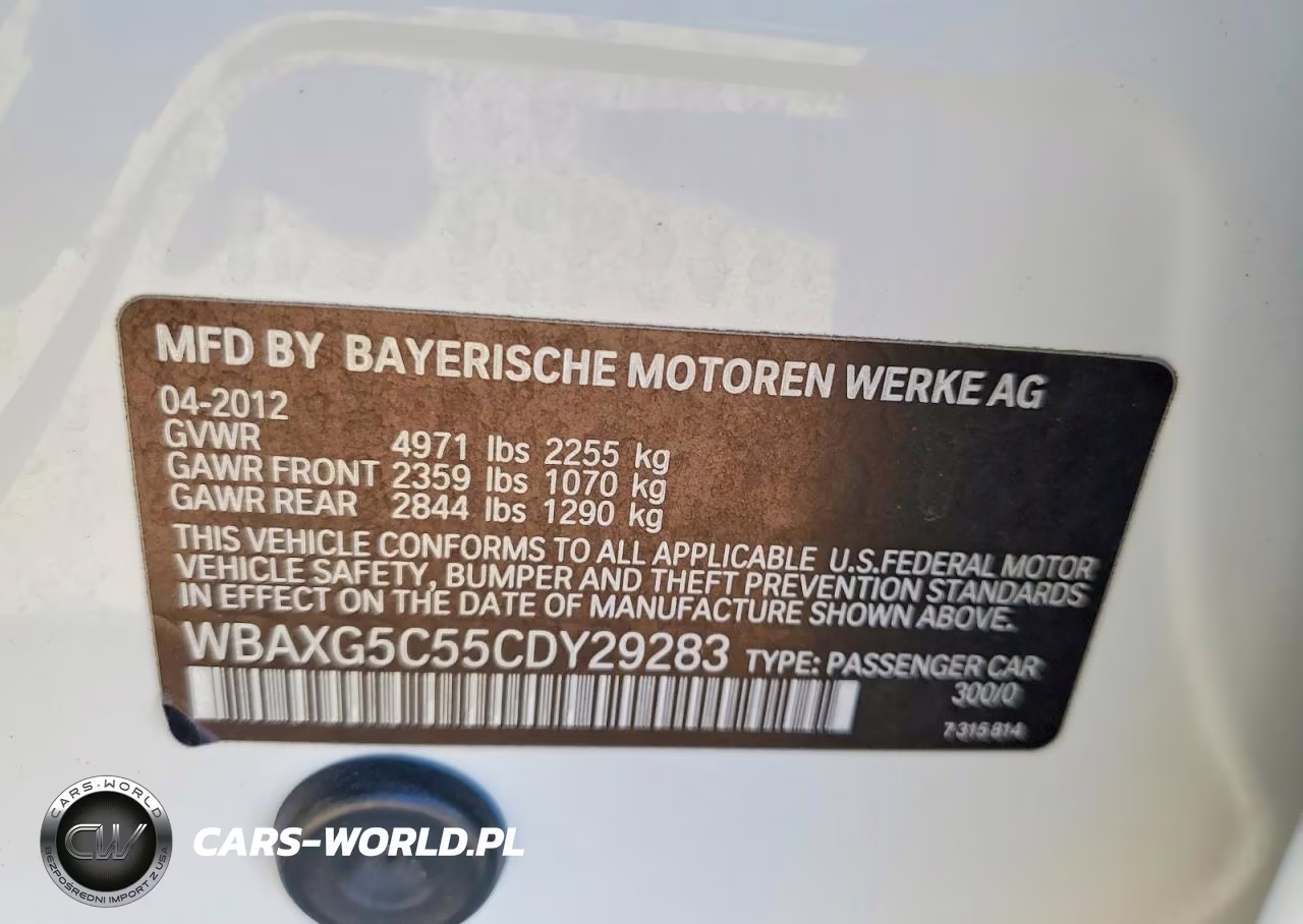 2012 BMW 528 I VIN:WBAXG5C55CDY29283 - 12