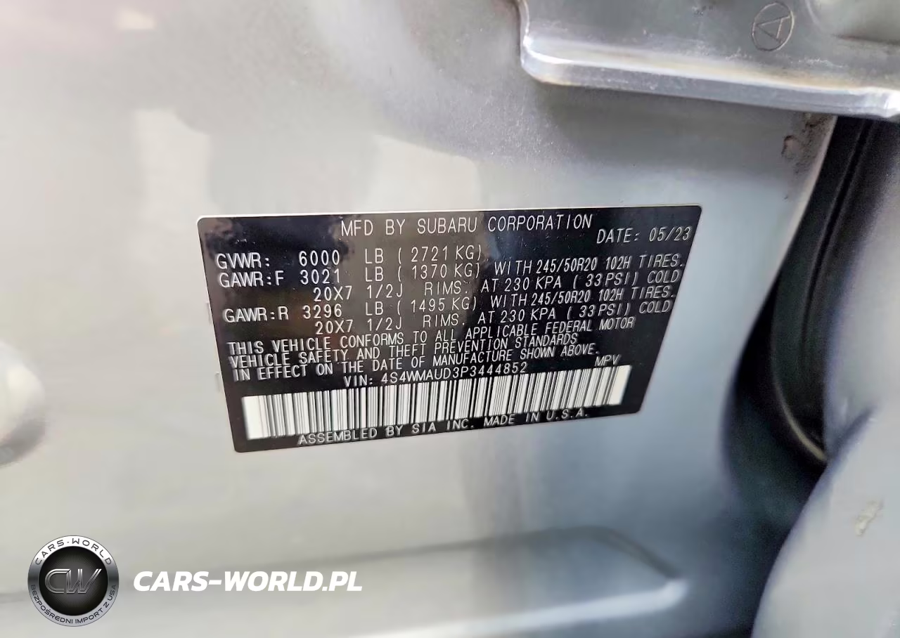 2023 Subaru Ascent Limited VIN:4S4WMAUD3P3444852 - 13