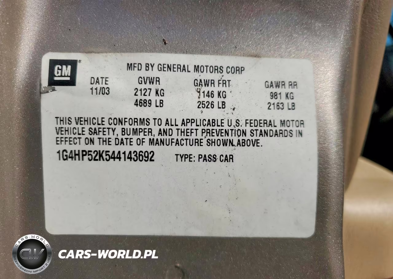 2004 Buick Lesabre Custom VIN:1G4HP52K544143692 - 12