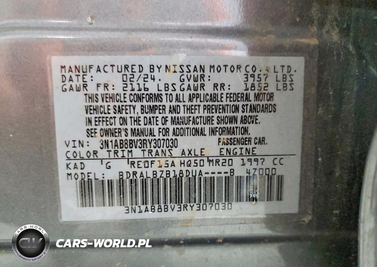 2024 Nissan Sentra S VIN:3N1AB8BV3RY307030 - 12