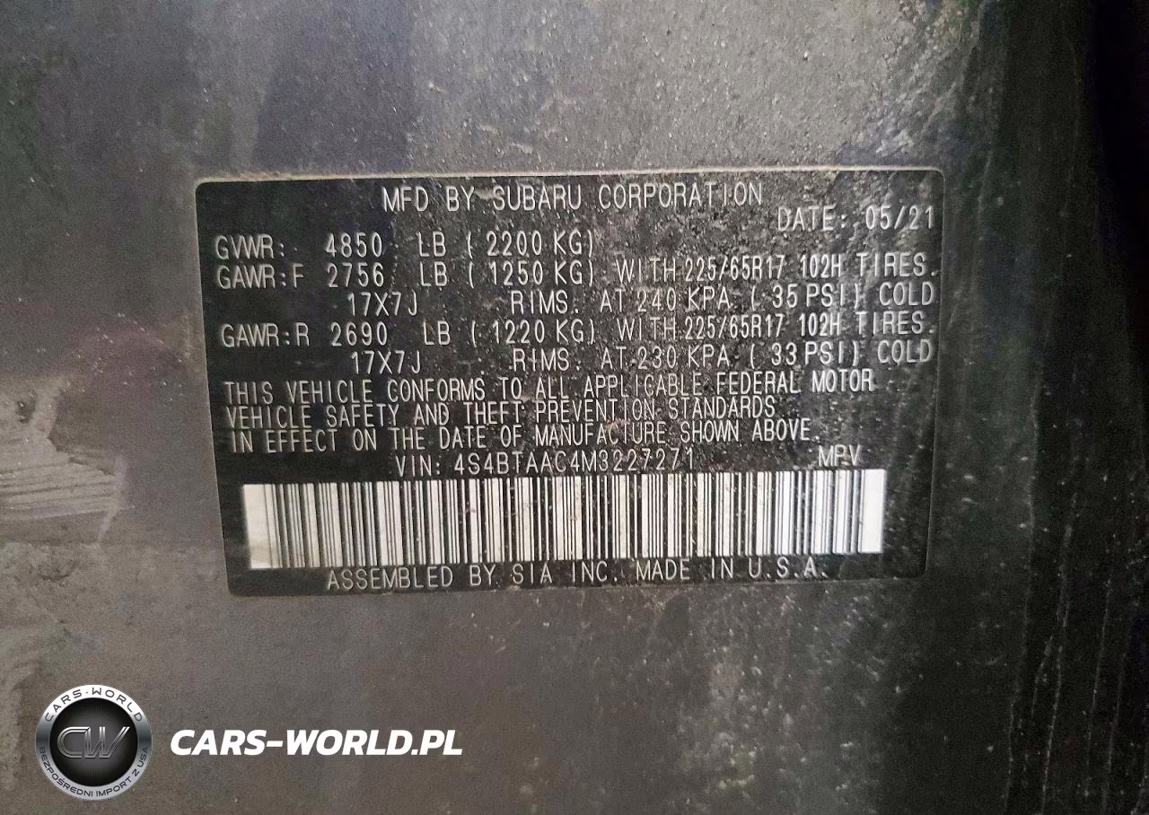 2021 Subaru Outback VIN:4S4BTAAC4M3227271 - 13