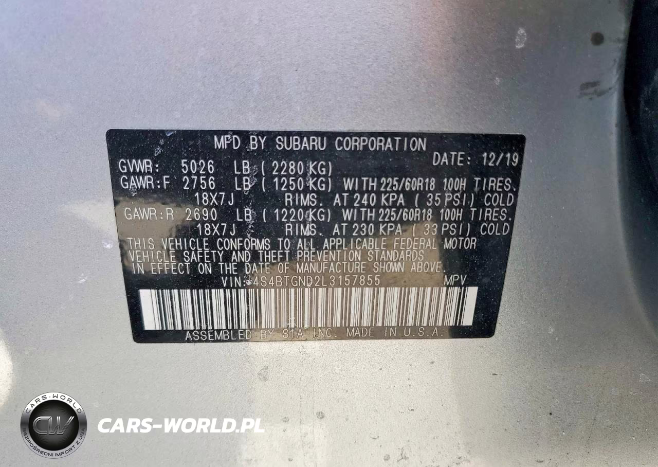 2020 Subaru Outback Xt VIN:4S4BTGND2L3157855 - 13