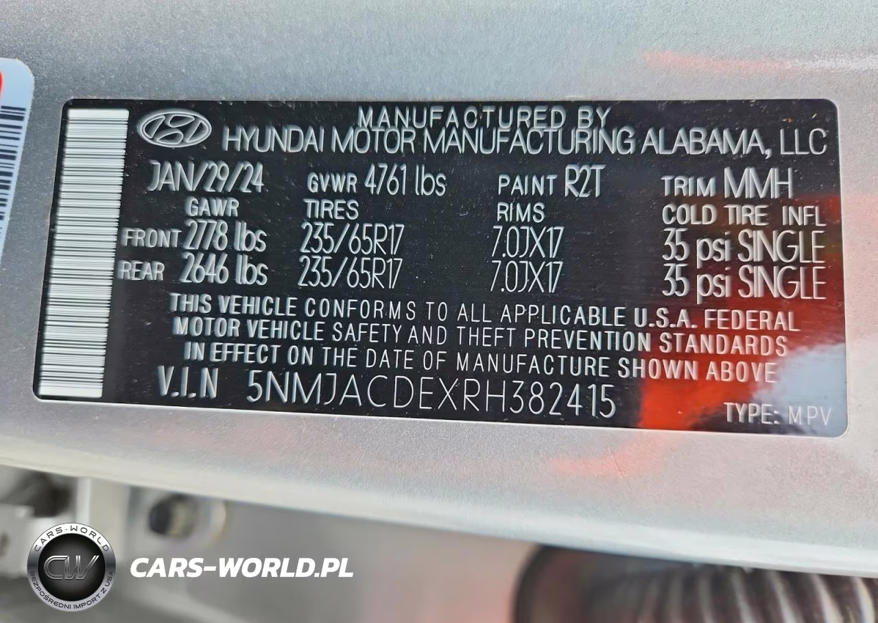 2024 Hyundai Tucson Se VIN:5NMJACDEXRH382415 - 13