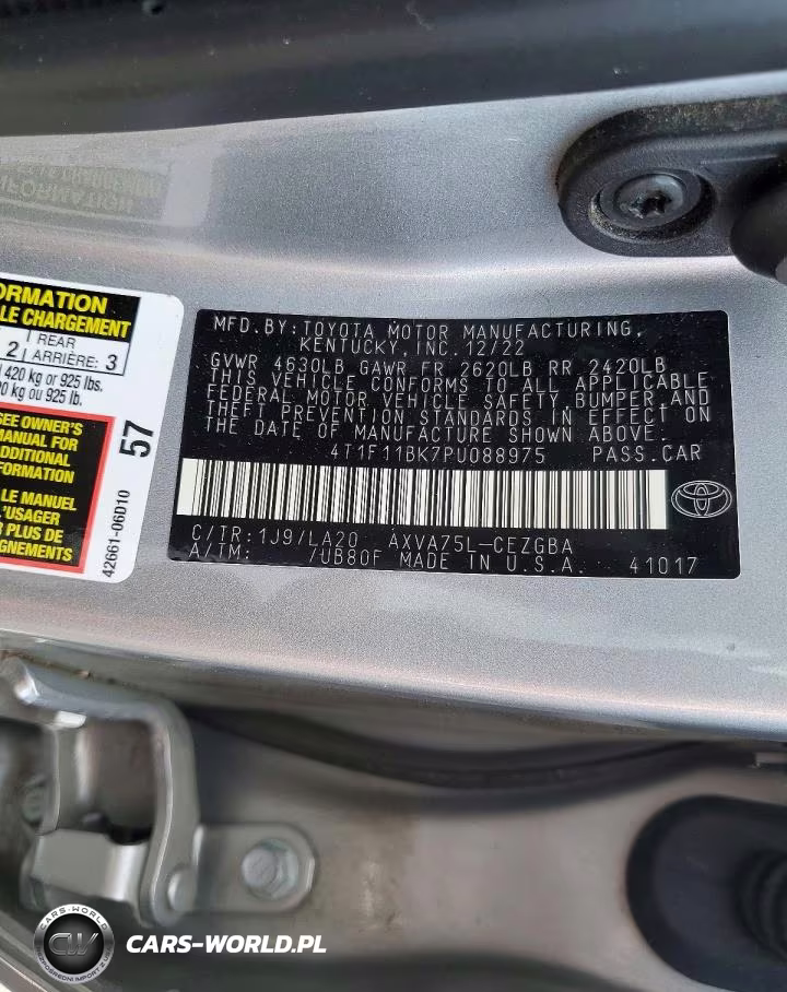 2023 Toyota Camry Xle VIN:4T1F11BK7PU088975 - 12