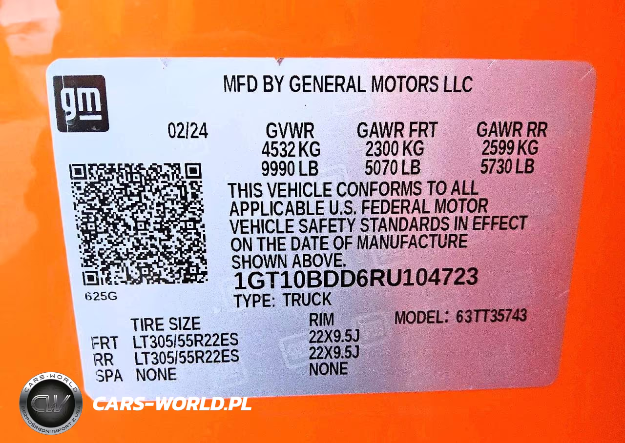 2024 GMC Hummer Pickup 2X VIN:1GT10BDD6RU104723 - 12