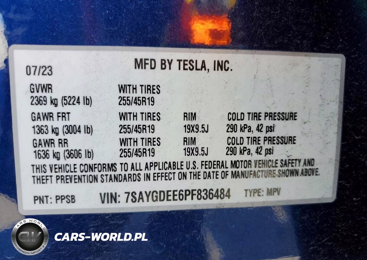2023 Tesla Model Y VIN:7SAYGDEE6PF836484 - 12