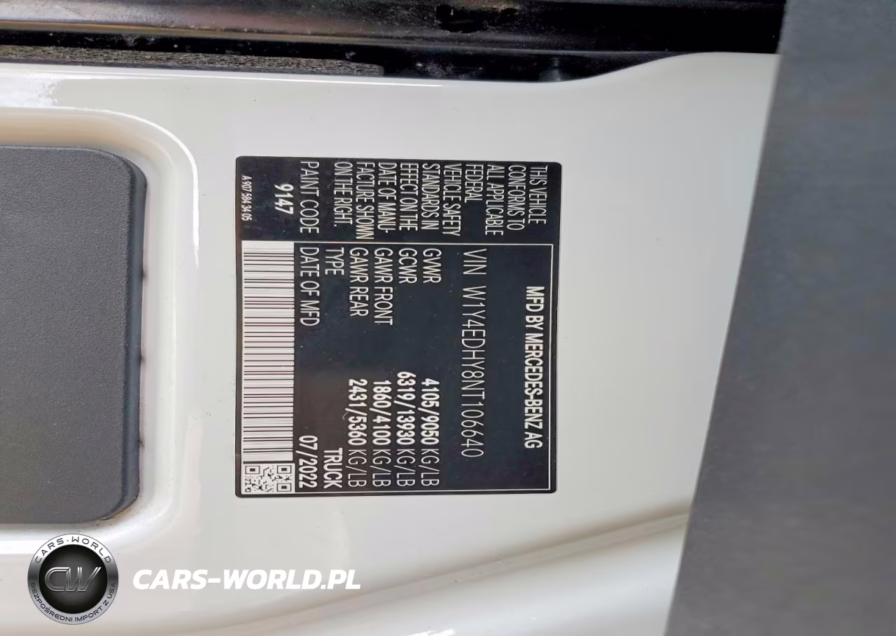 2022 Mercedes Benz Sprinter 2500 VIN:W1Y4EDHY8NT106640 - 13