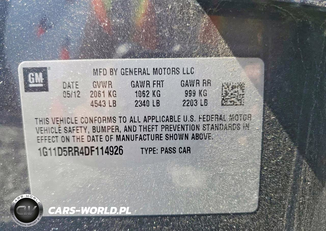 2013 Chevrolet Malibu 1Lt VIN:1G11D5RR4DF114926 - 12