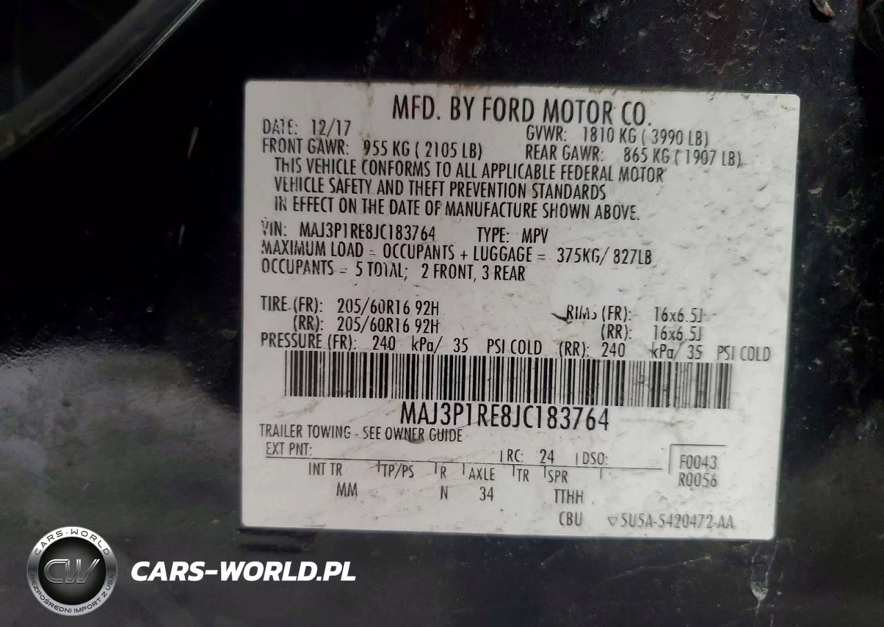 2018 Ford Ecosport S VIN:MAJ3P1RE8JC183764 - 12
