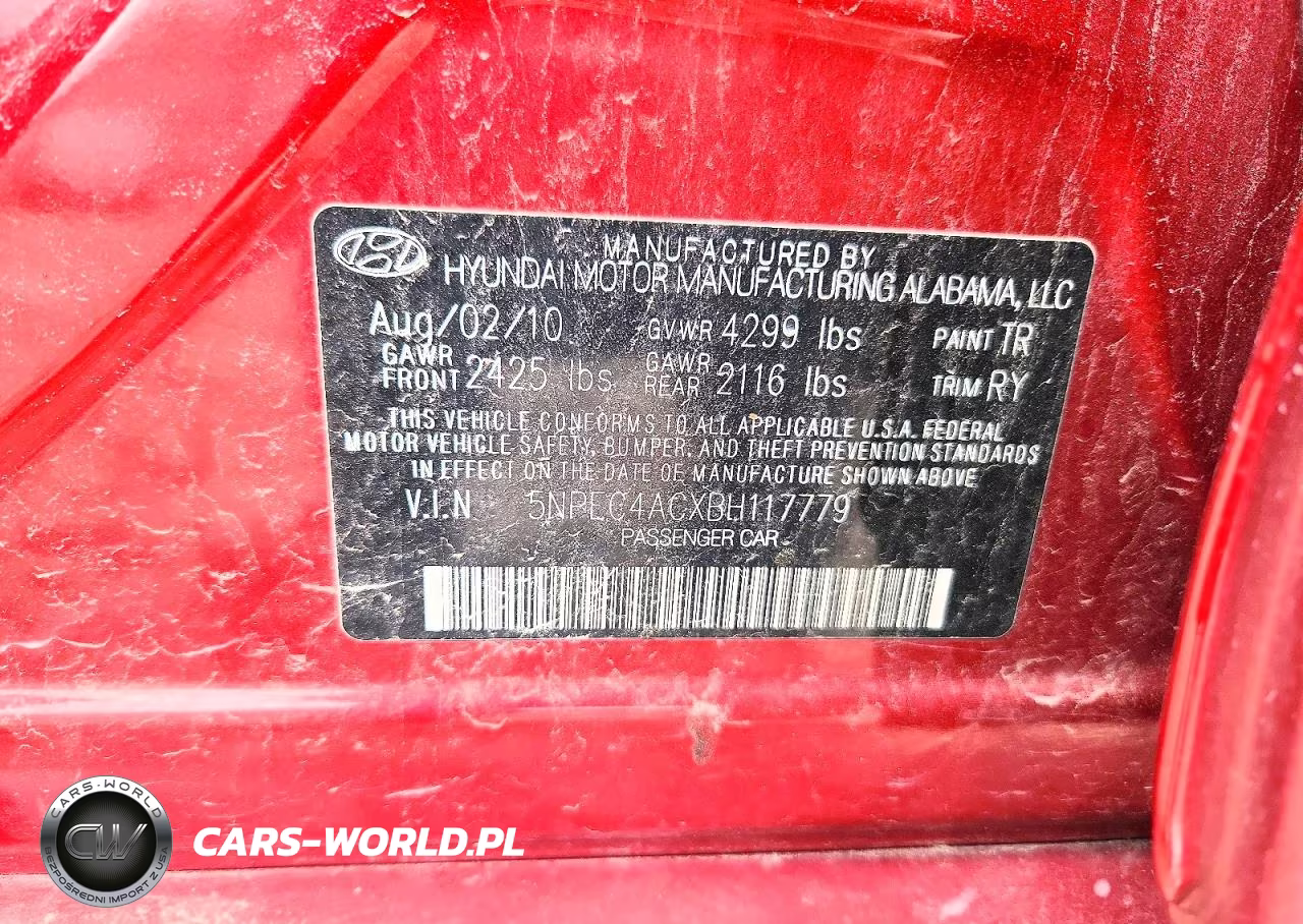 2011 Hyundai Sonata Se VIN:5NPEC4ACXBH117779 - 13