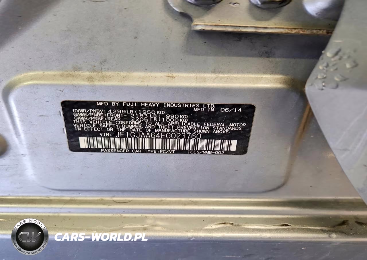 2014 Subaru Impreza VIN:JF1GJAA64EG023760 - 13