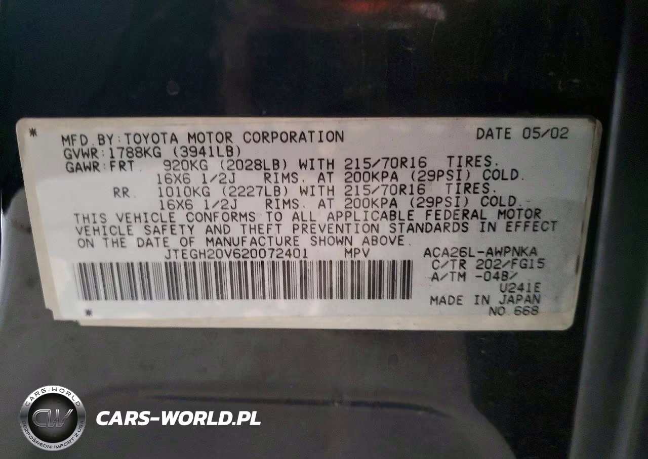 2002 Toyota Rav4 Base VIN:JTEGH20V620072401 - 12
