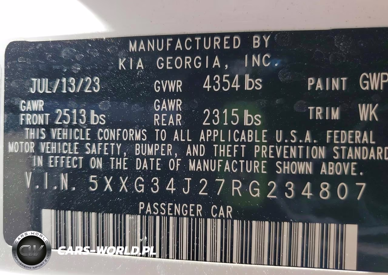 2024 Kia K5 Ex VIN:5XXG34J27RG234807 - 13
