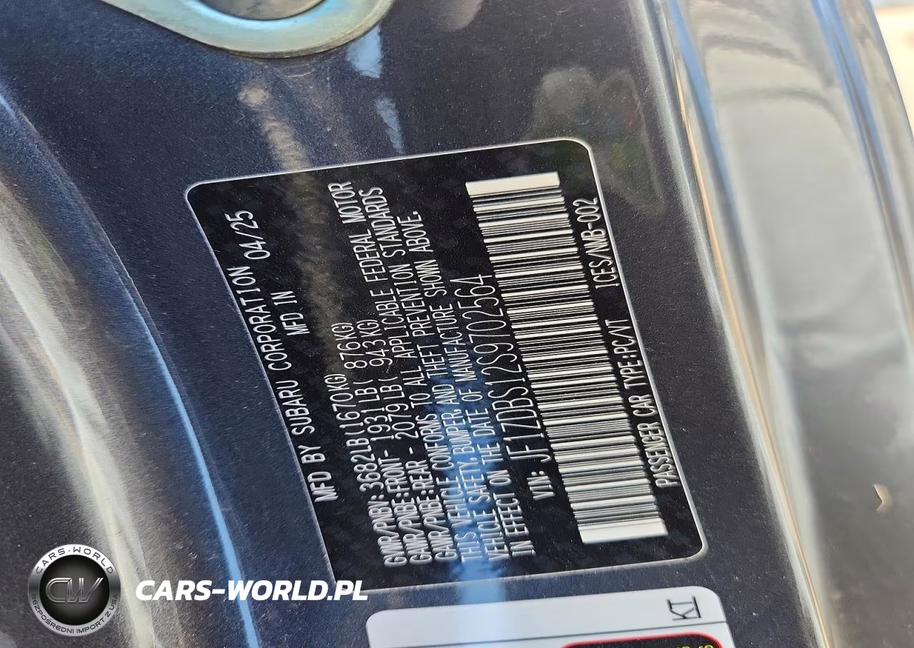 2025 Subaru Brz Ts VIN:JF1ZDBS12S9702564 - 12