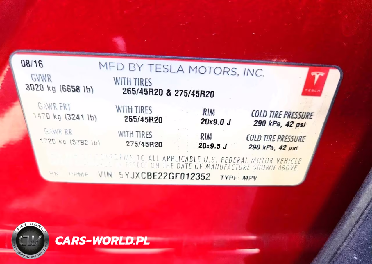 2016 Tesla Model X VIN:5YJXCBE22GF012352 - 14