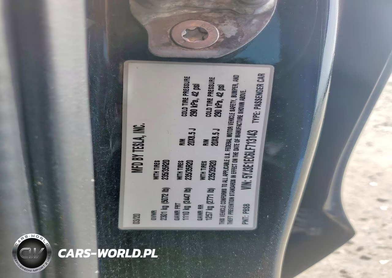 2020 Tesla Model 3 VIN:5YJ3E1EC6LF713143 - 12