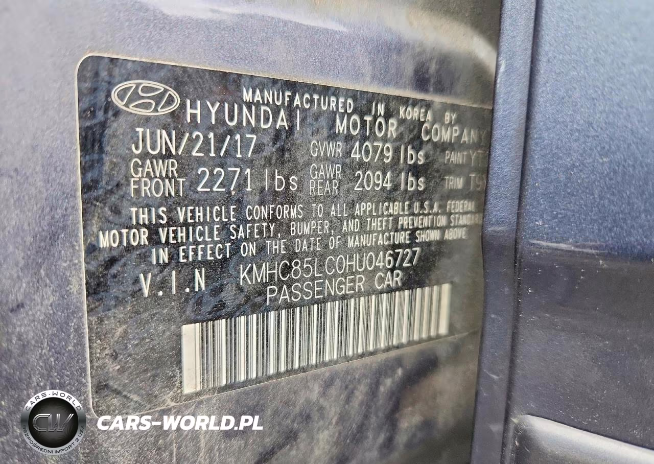 2017 Hyundai Ioniq Limited VIN:KMHC85LC0HU046727 - 12