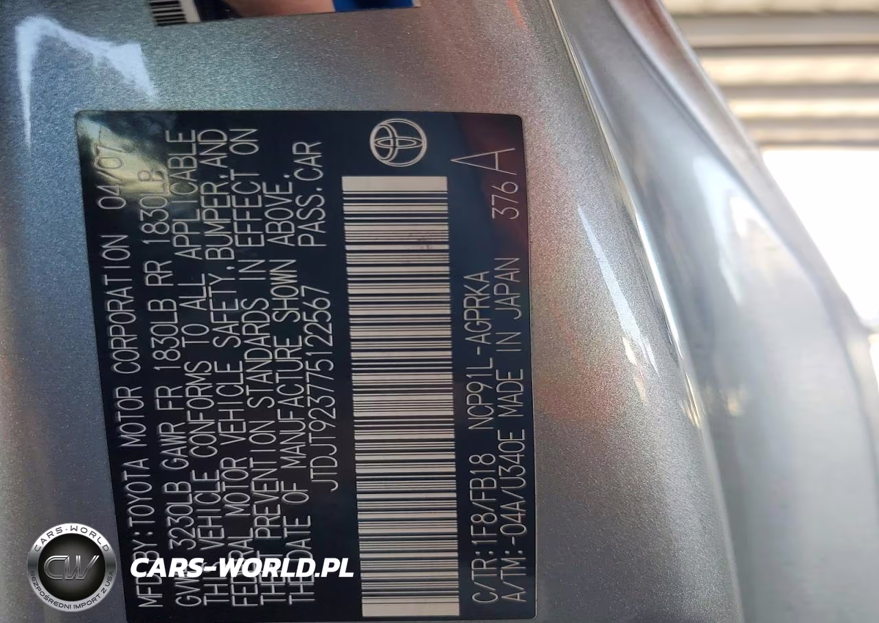 2007 Toyota Yaris Base VIN:JTDJT923775122567 - 12