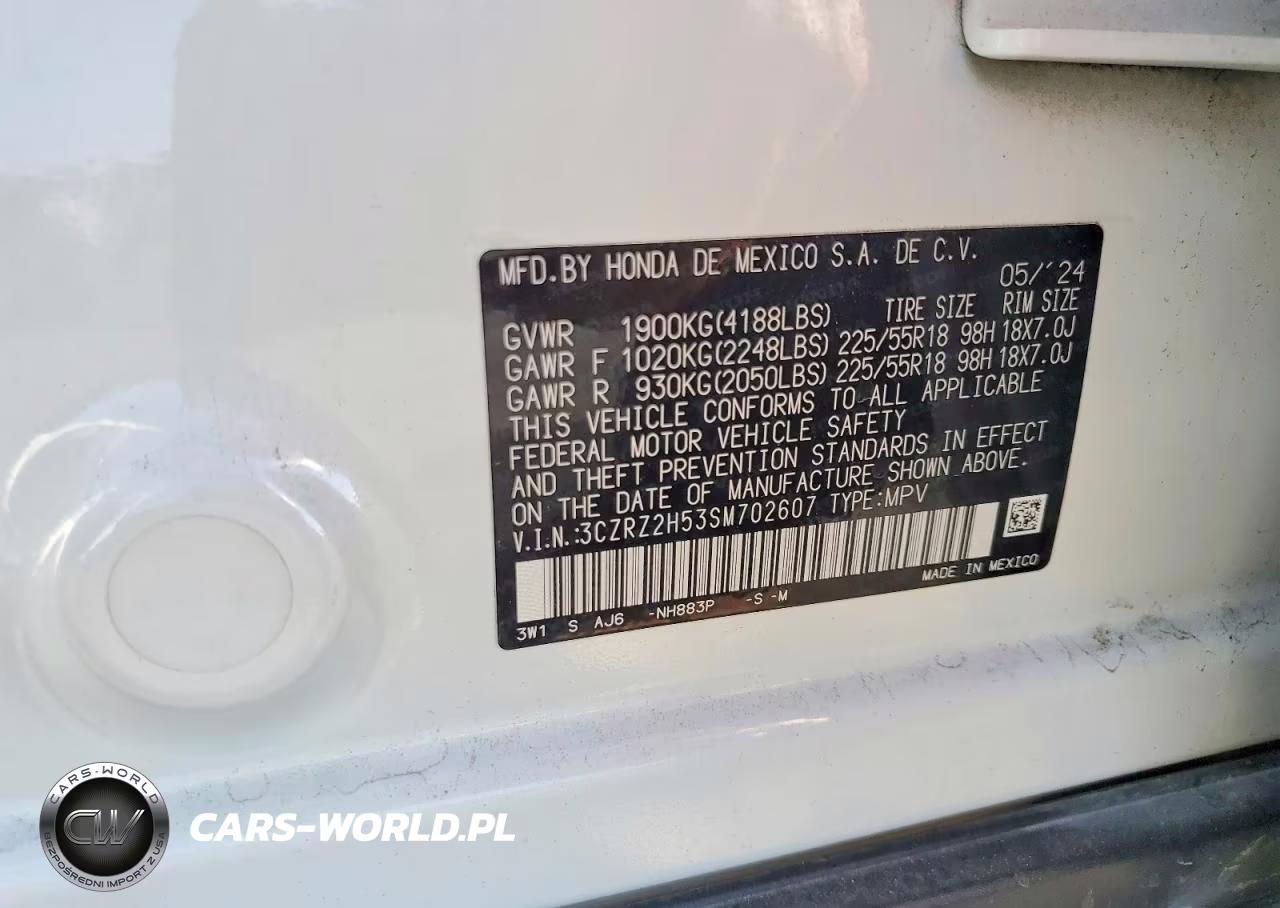 2025 Honda Hr-V Sport VIN:3CZRZ2H53SM702607 - 13