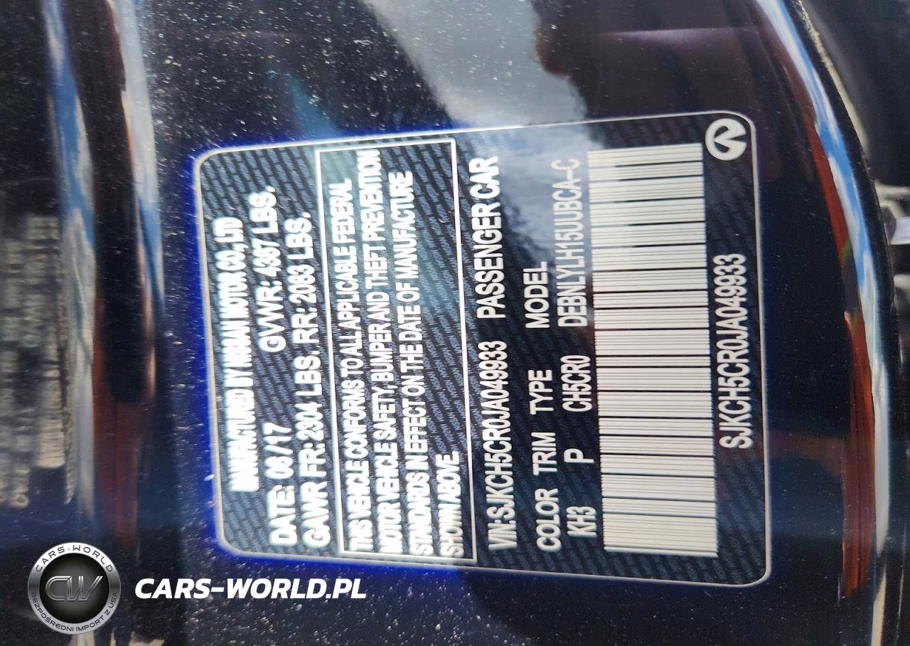 2018 Infiniti Qx30 Premium VIN:SJKCH5CR0JA049933 - 13