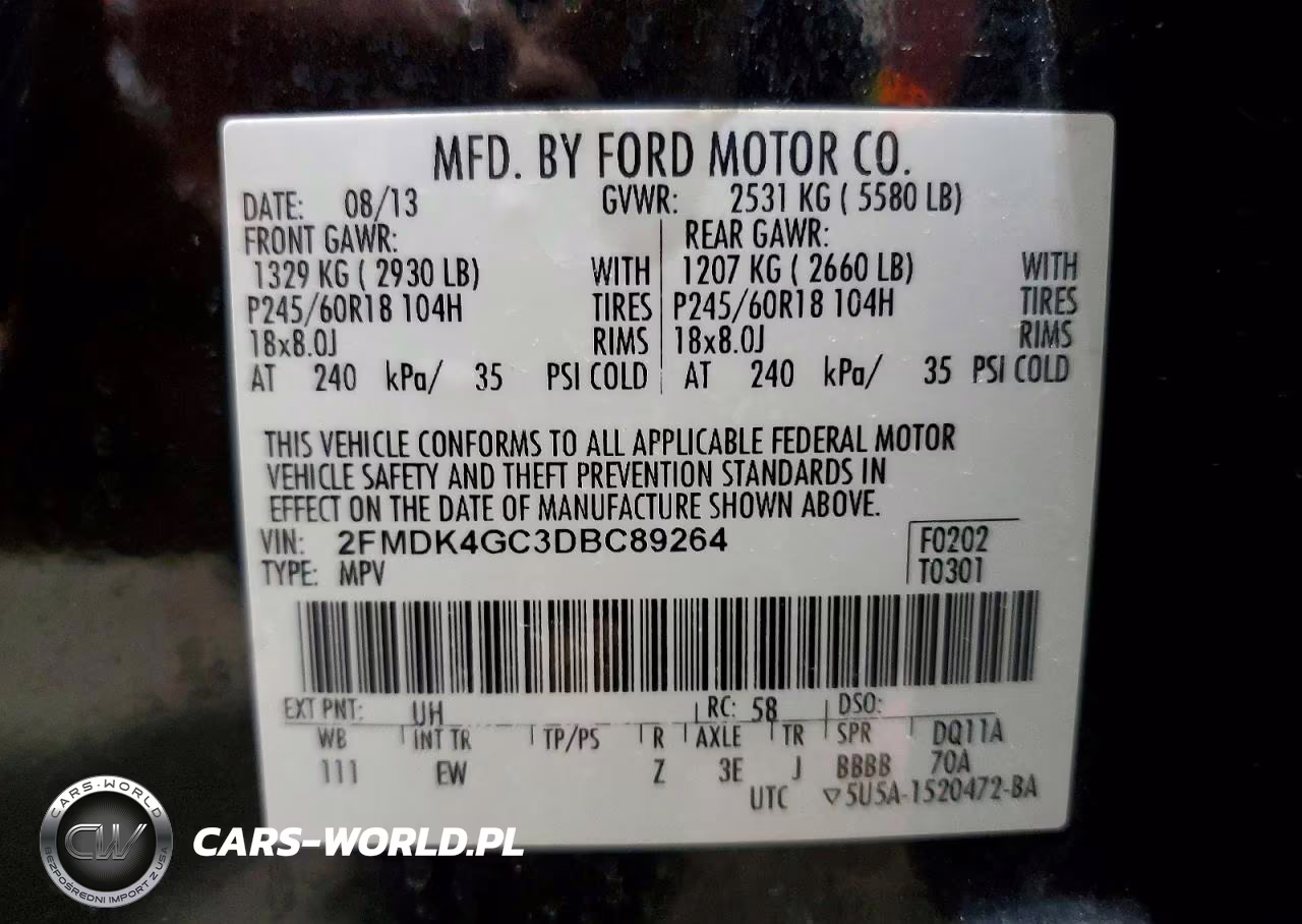 2013 Ford Edge Se VIN:2FMDK4GC3DBC89264 - 13