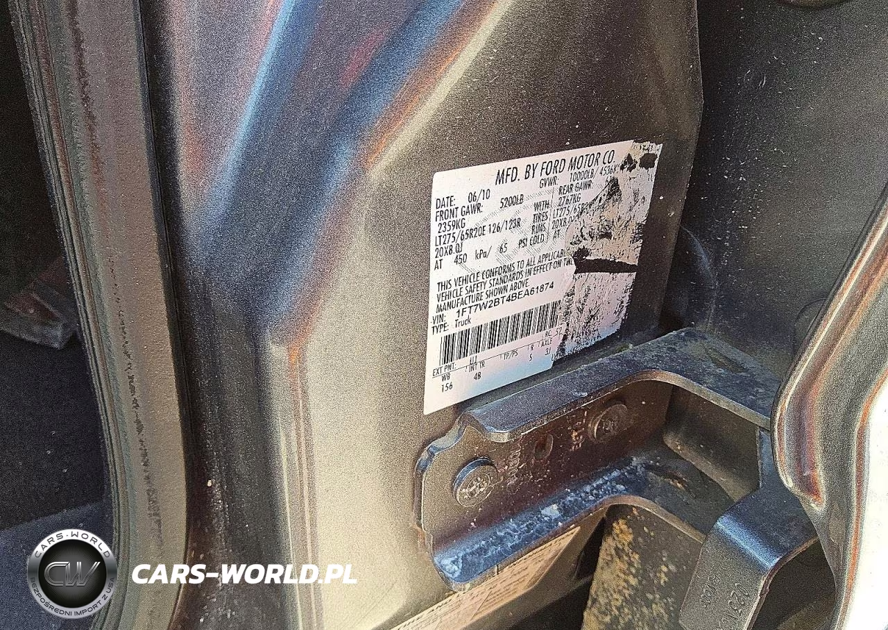 2011 Ford F250 Super Duty VIN:1FT7W2BT4BEA61874 - 12