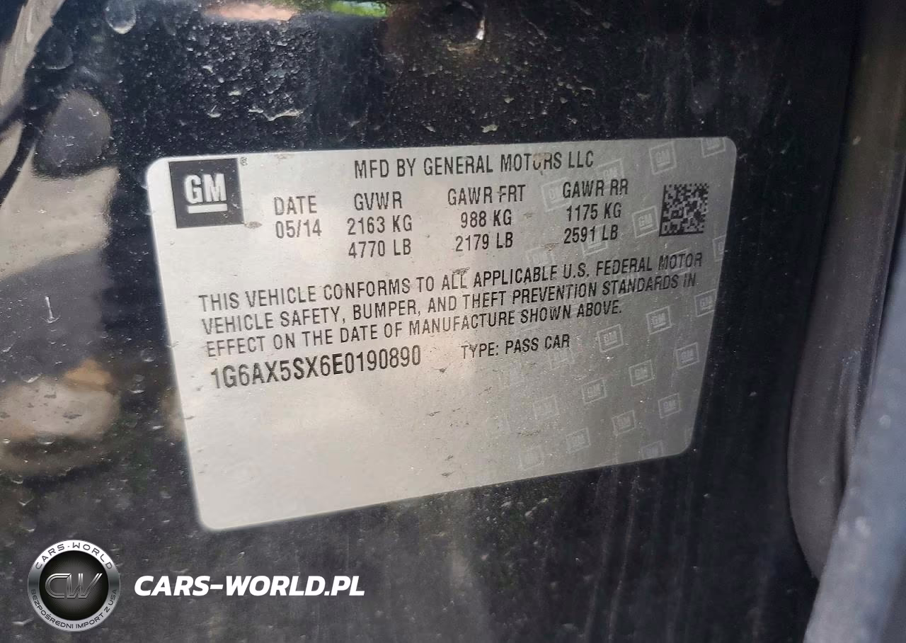 2014 Cadillac Cts Luxury Collection VIN:1G6AX5SX6E0190890 - 12