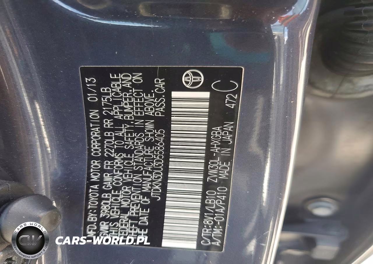 2013 Toyota Prius Four VIN:JTDKN3DU3D5586405 - 12