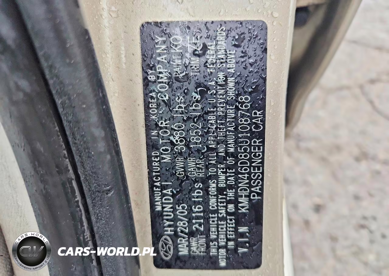 2005 Hyundai Elantra Gls VIN:KMHDN46D85U108768 - 12