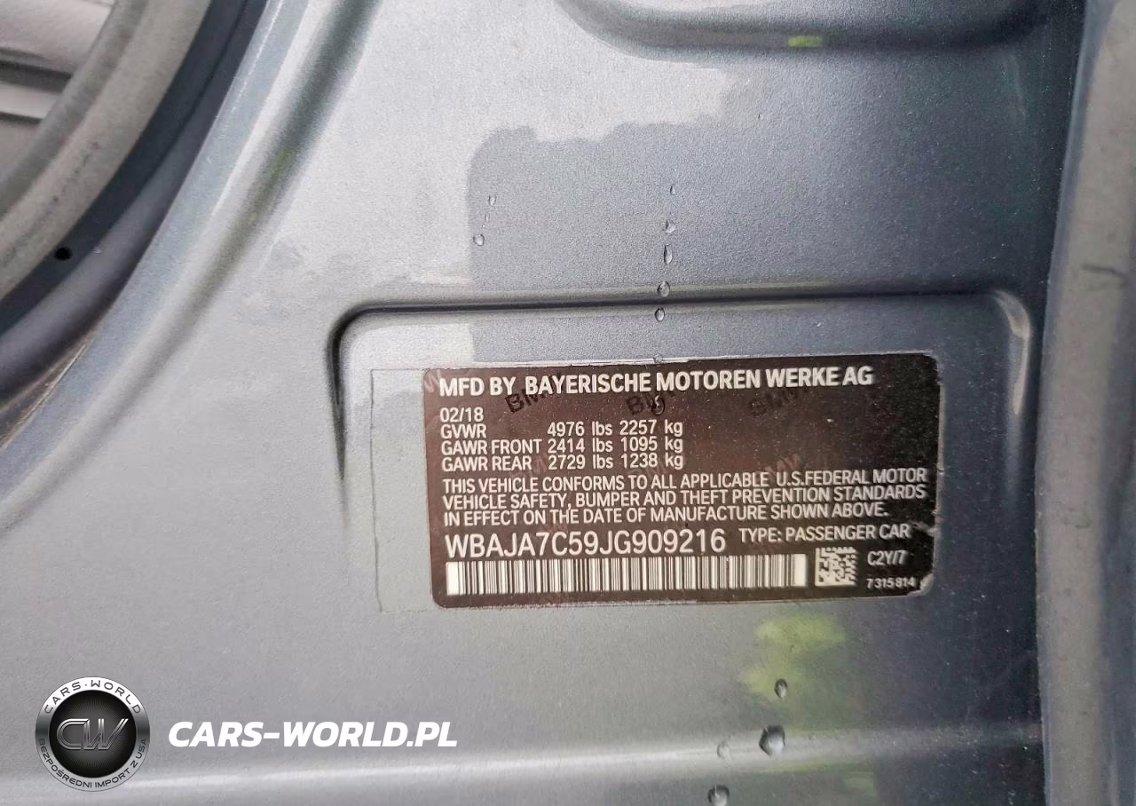 2018 BMW 530 Xi VIN:WBAJA7C59JG909216 - 13