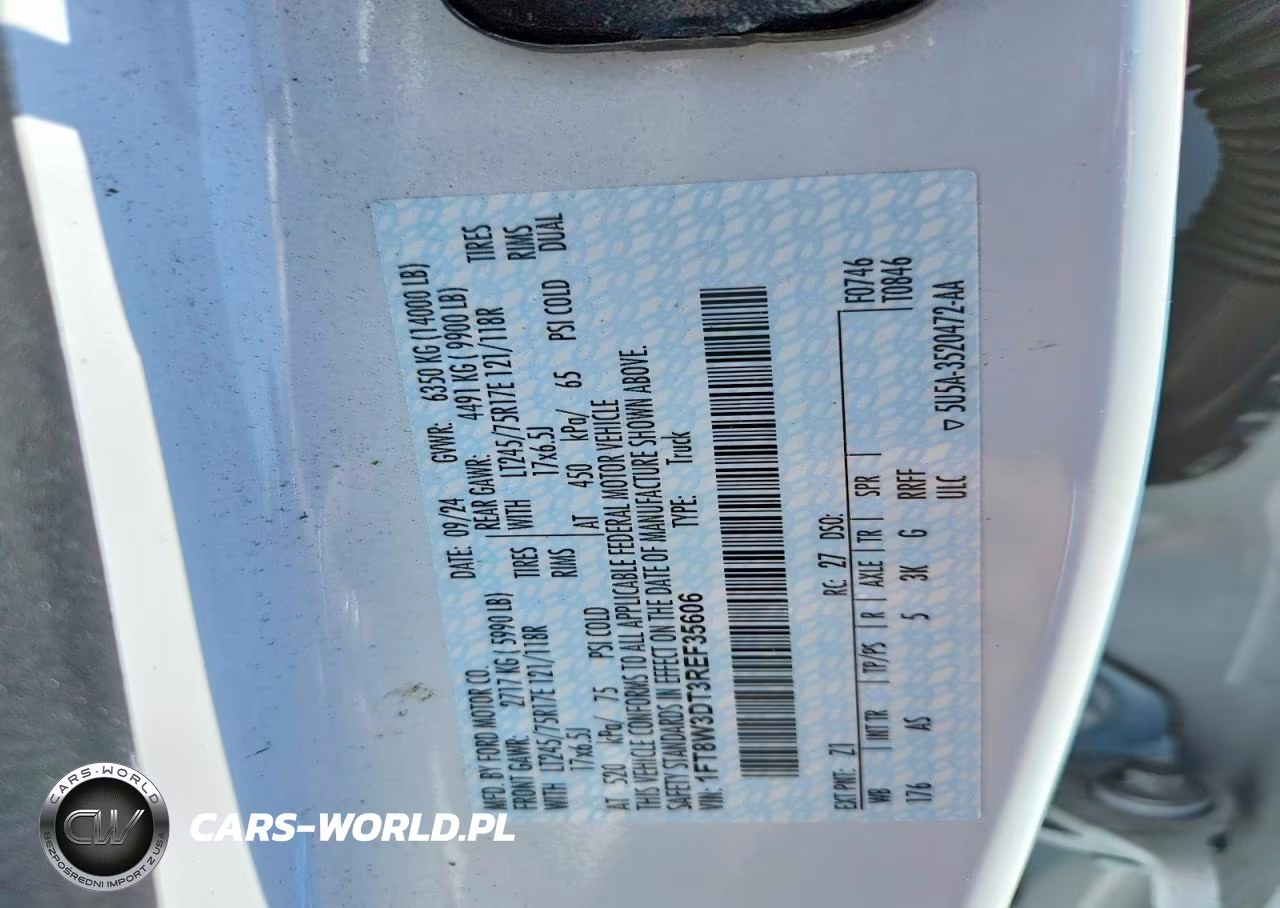 2024 Ford F350 Super Duty VIN:1FT8W3DT3REF35606 - 12