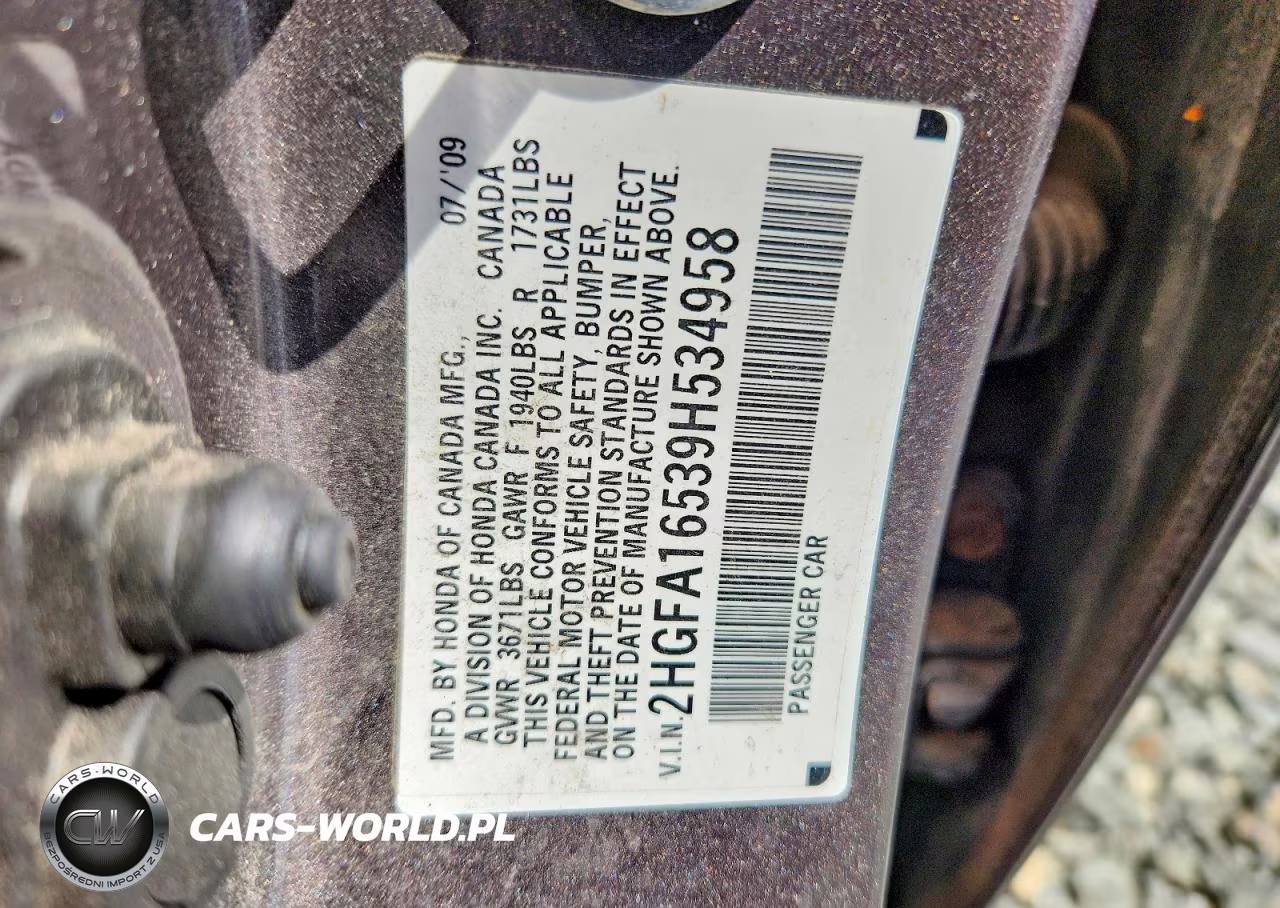 2009 Honda Civic Lx VIN:2HGFA16539H534958 - 12