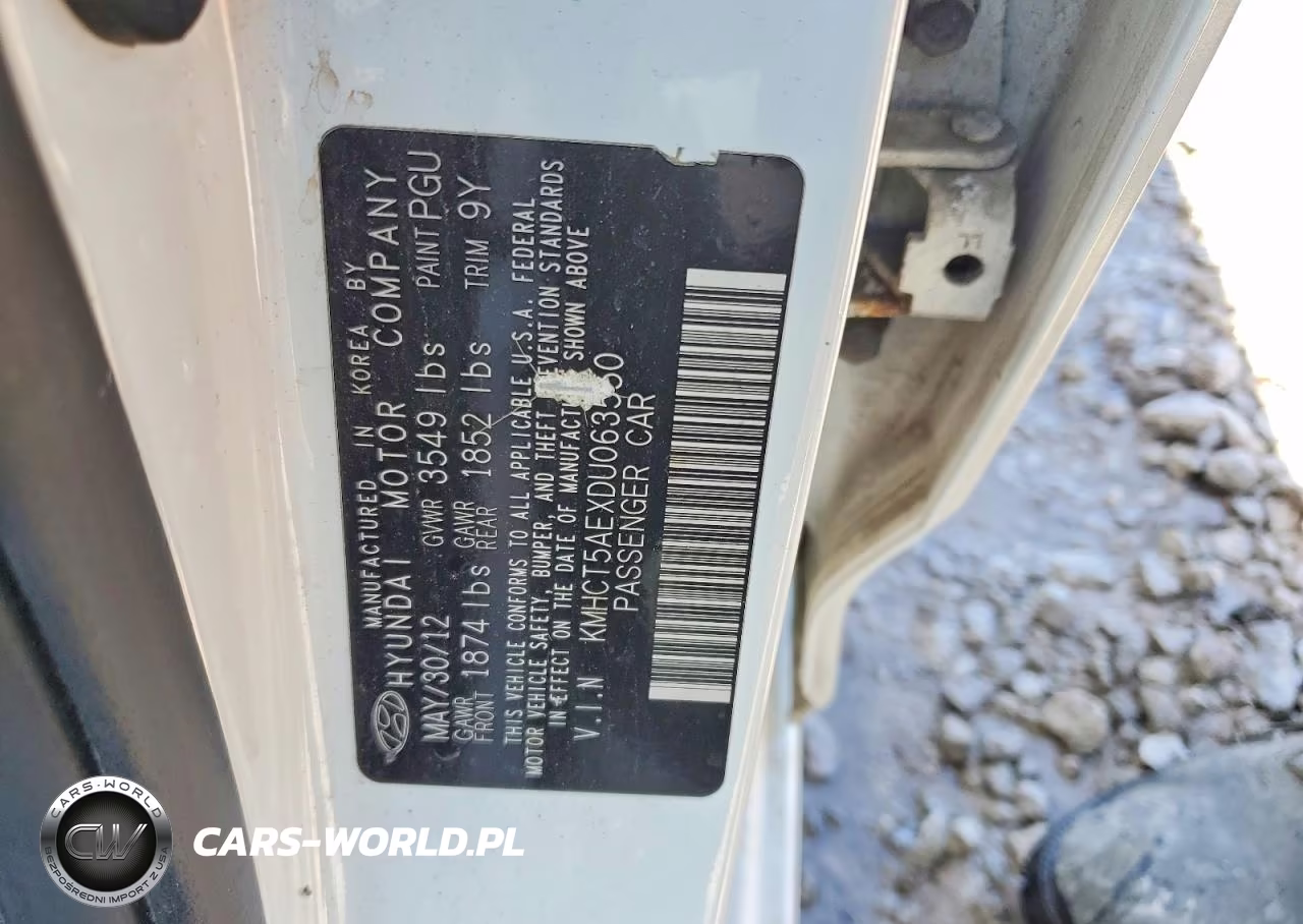 2013 Hyundai Accent Gs VIN:KMHCT5AEXDU063550 - 13