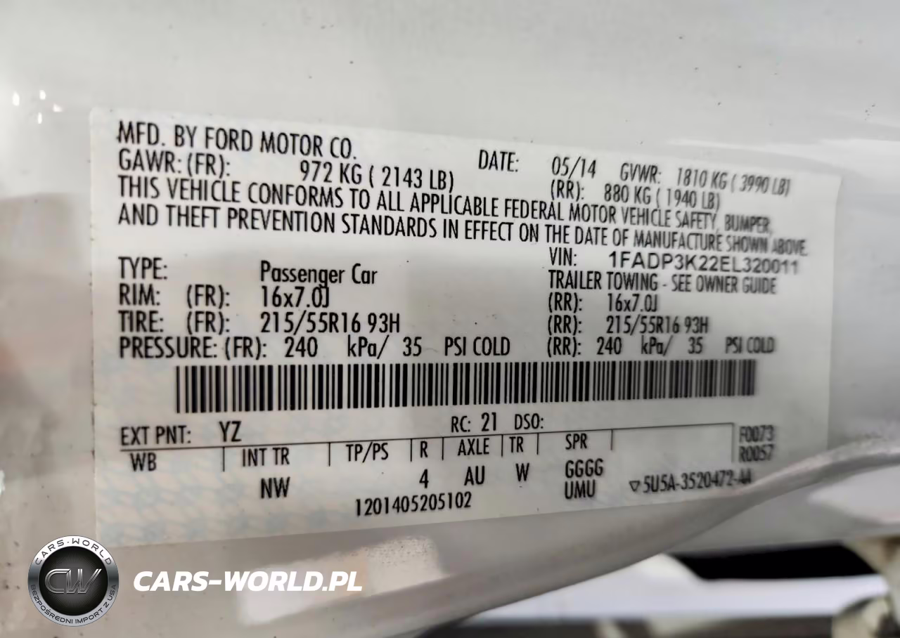 2014 Ford Focus Se VIN:1FADP3K22EL320011 - 12
